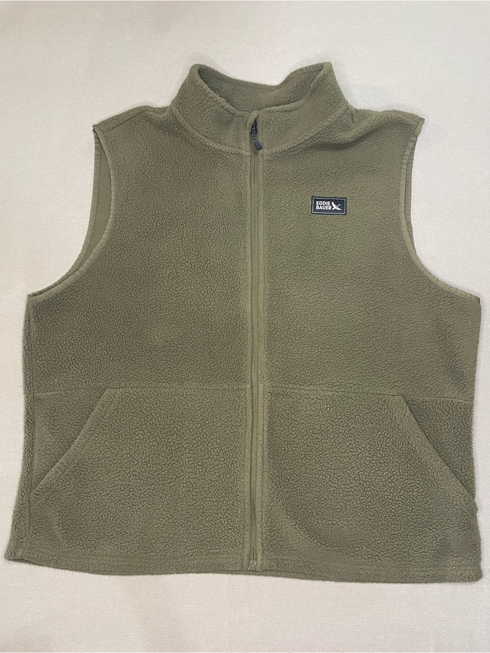 Eddie Bauer Olive Green Fleece Vest